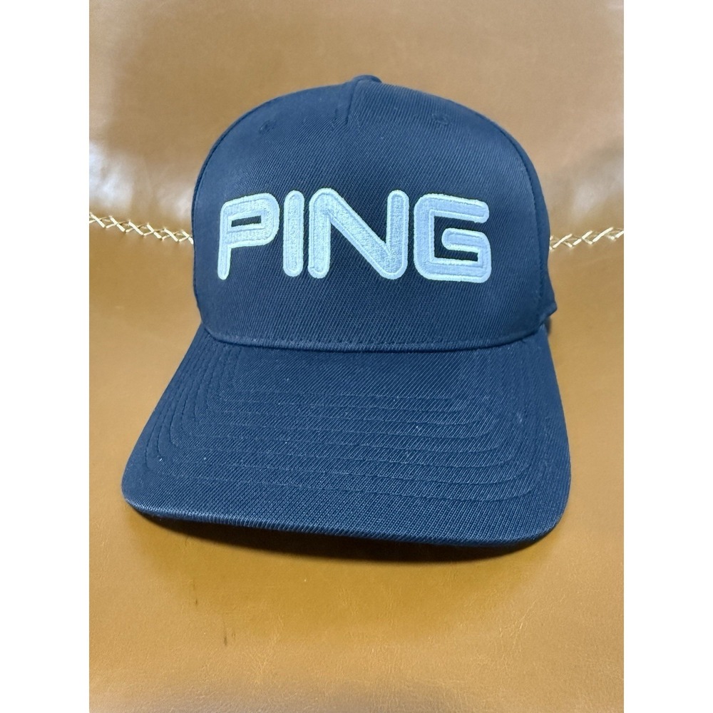 Ping‎ Golf Hat Cap Flexfit S/M Black White Logo Sensorcool Golfer Golf Mens